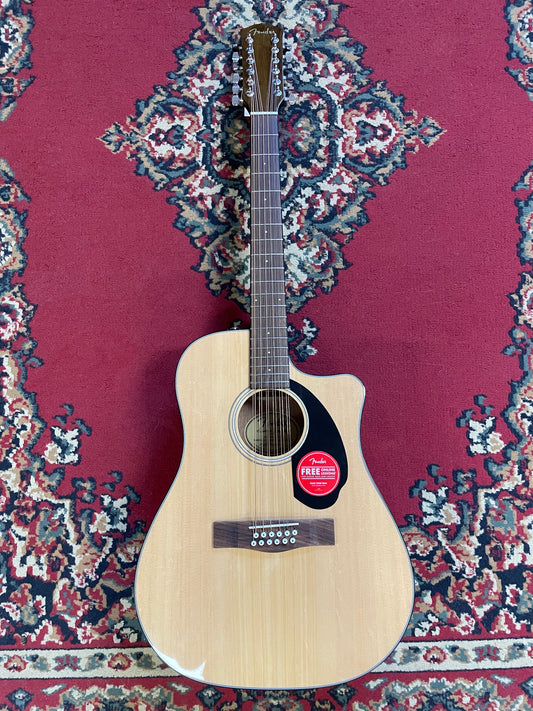 Fender CD-60SCE Dreadnought 12-String Acoustic Electric Guitar  - Natural