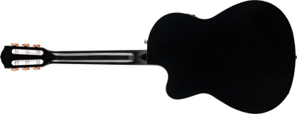 Fender CN-140SCE Nylon Thinline Electric Classical Guitar - Black
