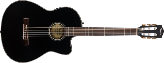 Fender CN 140SCE Nylon Thinline Electric Classical Guitar Black