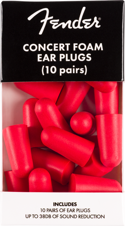 Fender Concert Foam Ear Plugs - 10 Pairs