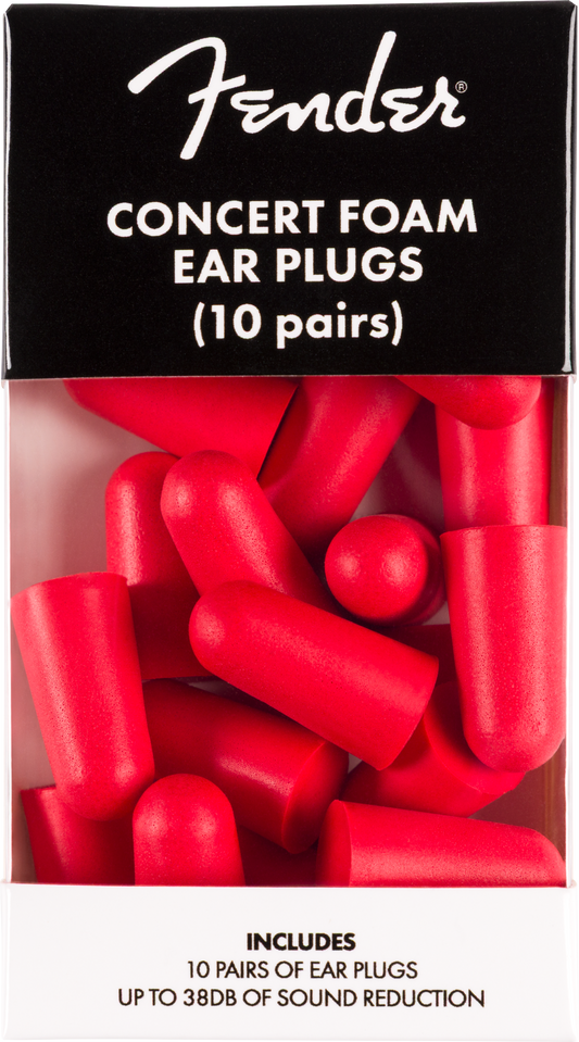Fender Concert Foam Ear Plugs - 10 Pairs