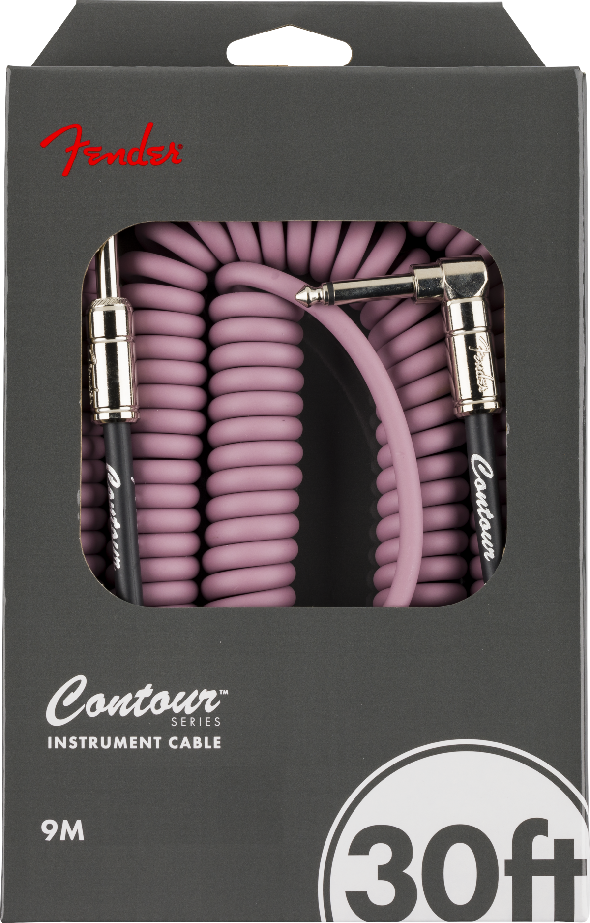 Fender Contour Series Coil Instrument Cable - Burgundy Mist