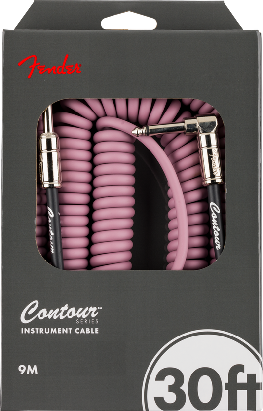 Fender Contour Series Coil Instrument Cable - Burgundy Mist