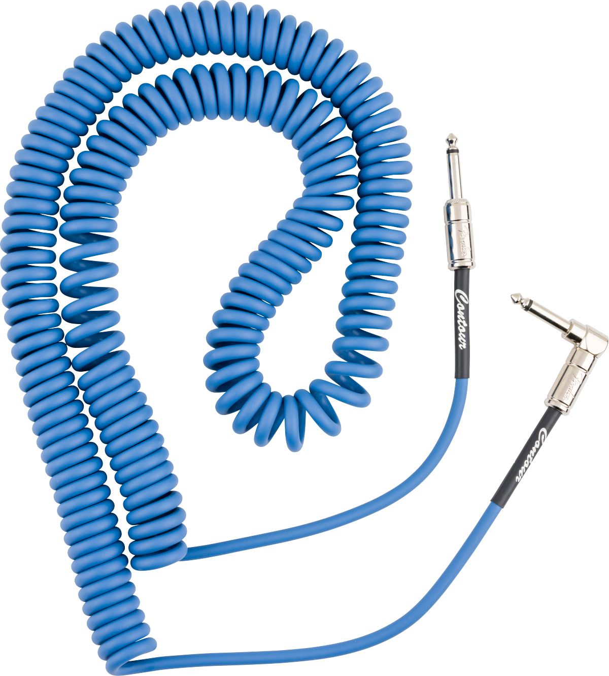 Fender Contour Series Coil Instrument Cable - Lake Placid Blue