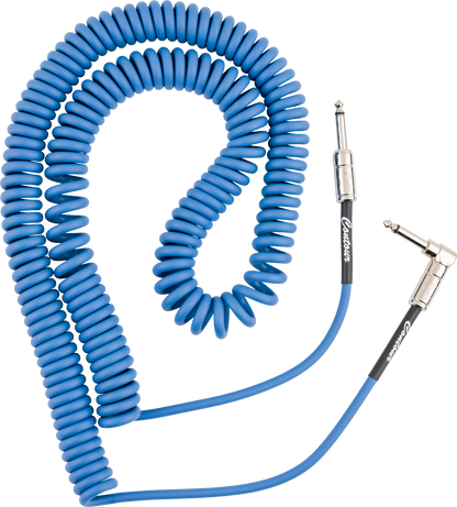 Fender Contour Series Coil Instrument Cable - Lake Placid Blue