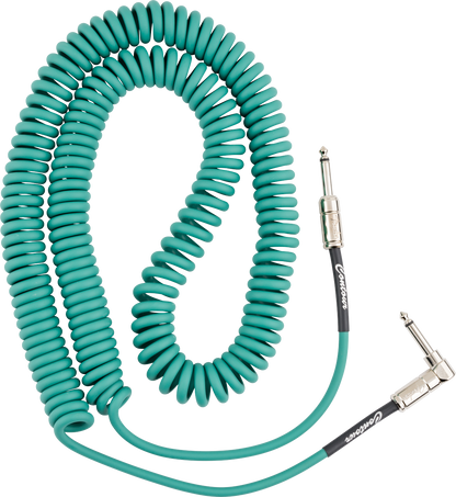 Fender Contour Series Coil Instrument Cable - Sherwood Green