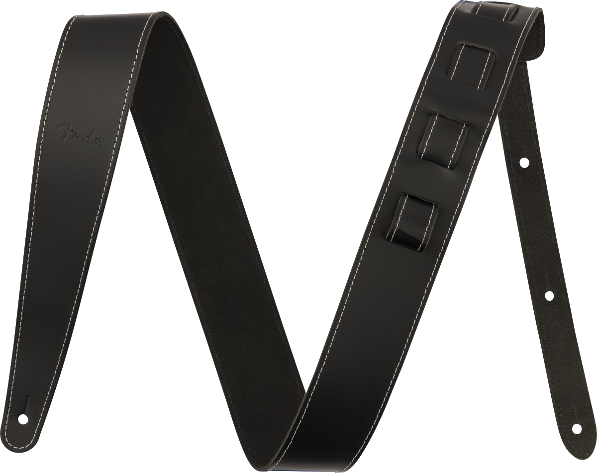 Fender Essentials Leather Strap - Black