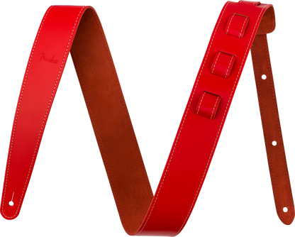 Fender Essentials Leather Strap - Red