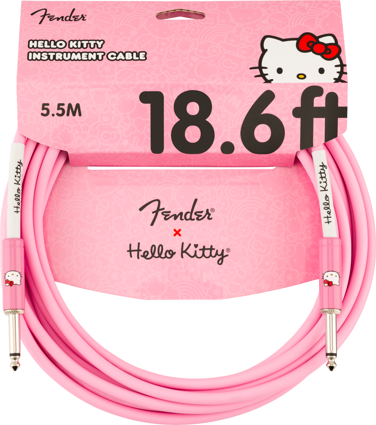 Fender Hello Kitty Original Instrument Cable - Pink (5.5m)