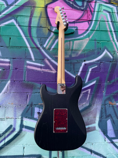 Fender Limited Edition MIJ Raw Ash Stratocaster Electric Guitar - Black