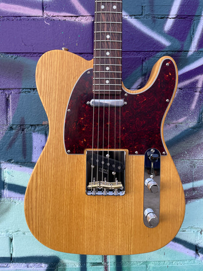 Fender Limited Edition MIJ Raw Ash Telecaster Electric Guitar - Vintage Natural