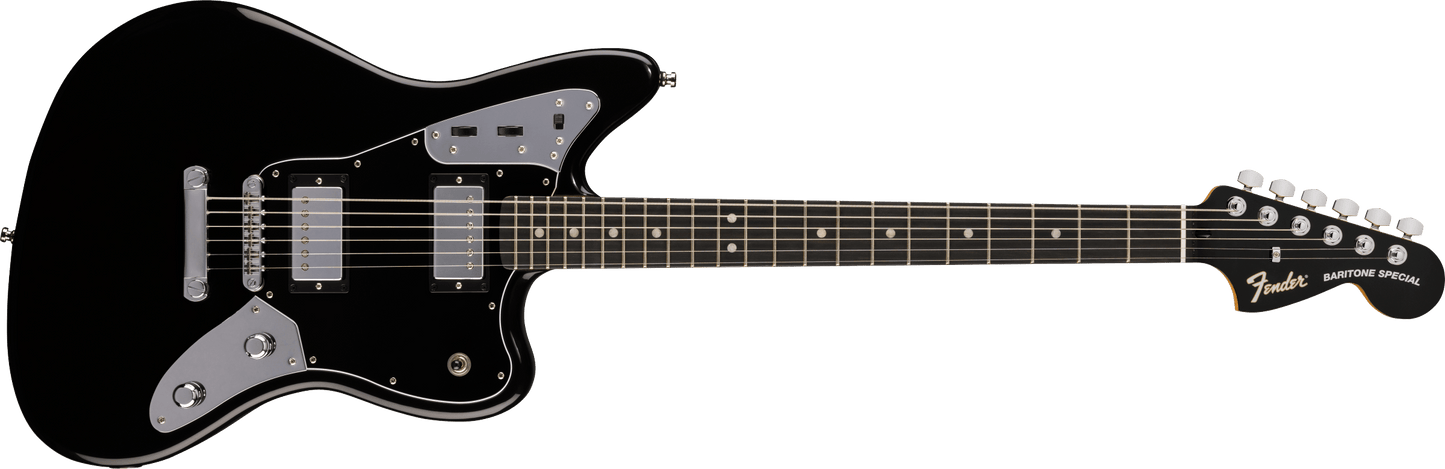 Fender Limited Edition Player Fusion Jaguar Baritone Special Electric Guitar - Black