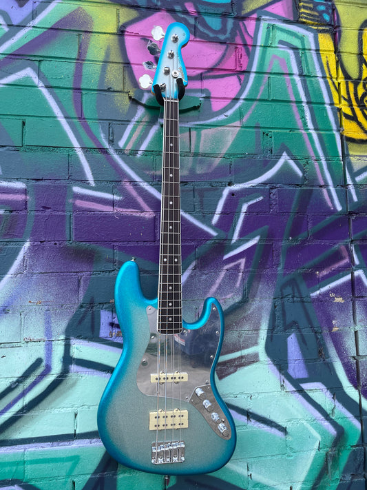 Fender Limited Player Plus X Blu Detiger Jazz Bass - Sky Burst Sparkle