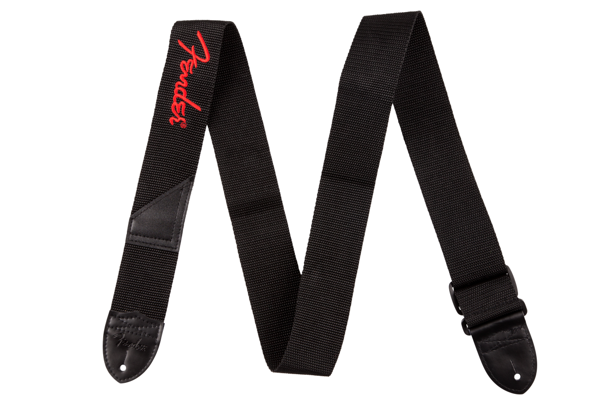 Fender Logo Straps - Black/Red