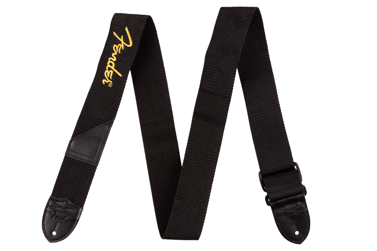 Fender Logo Straps - Black/Yellow