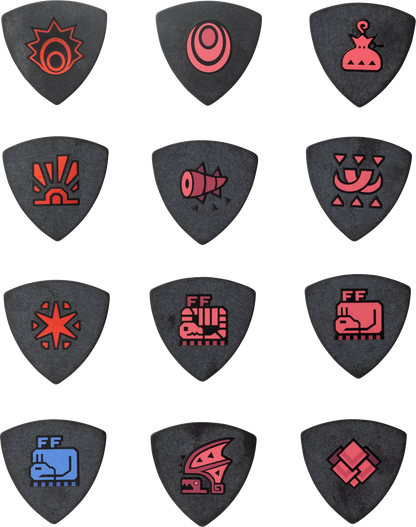 Fender Monster Hunter Collaboration Picks Rathalos Pack