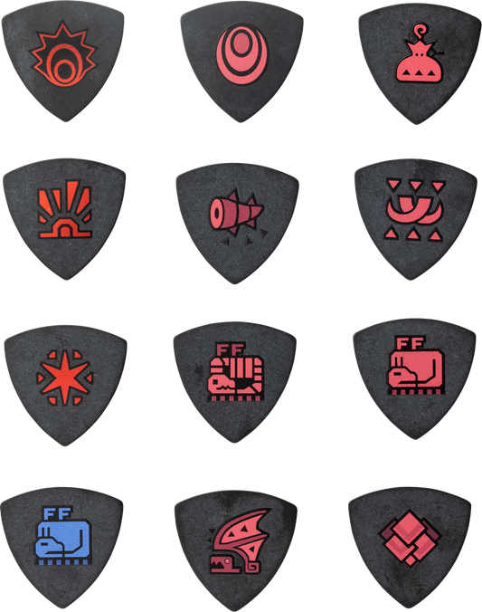 Fender Monster Hunter Collaboration Picks Rathalos Pack
