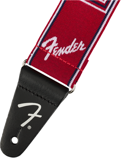 Fender WeighLess Monogram Straps - Red/White/Blue
