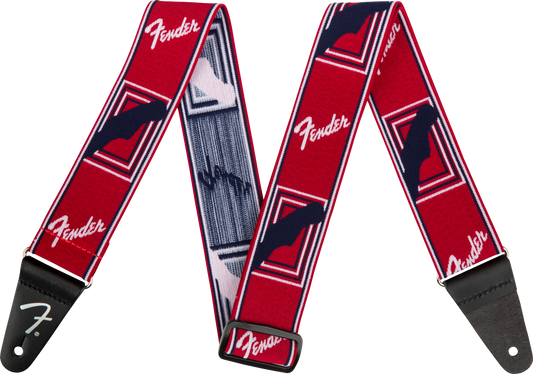 Fender WeighLess Monogram Straps - Red/White/Blue