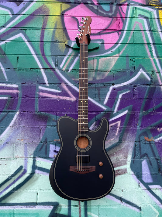 Fender Acoustasonic Standard Telecaster Electric Guitar - Black