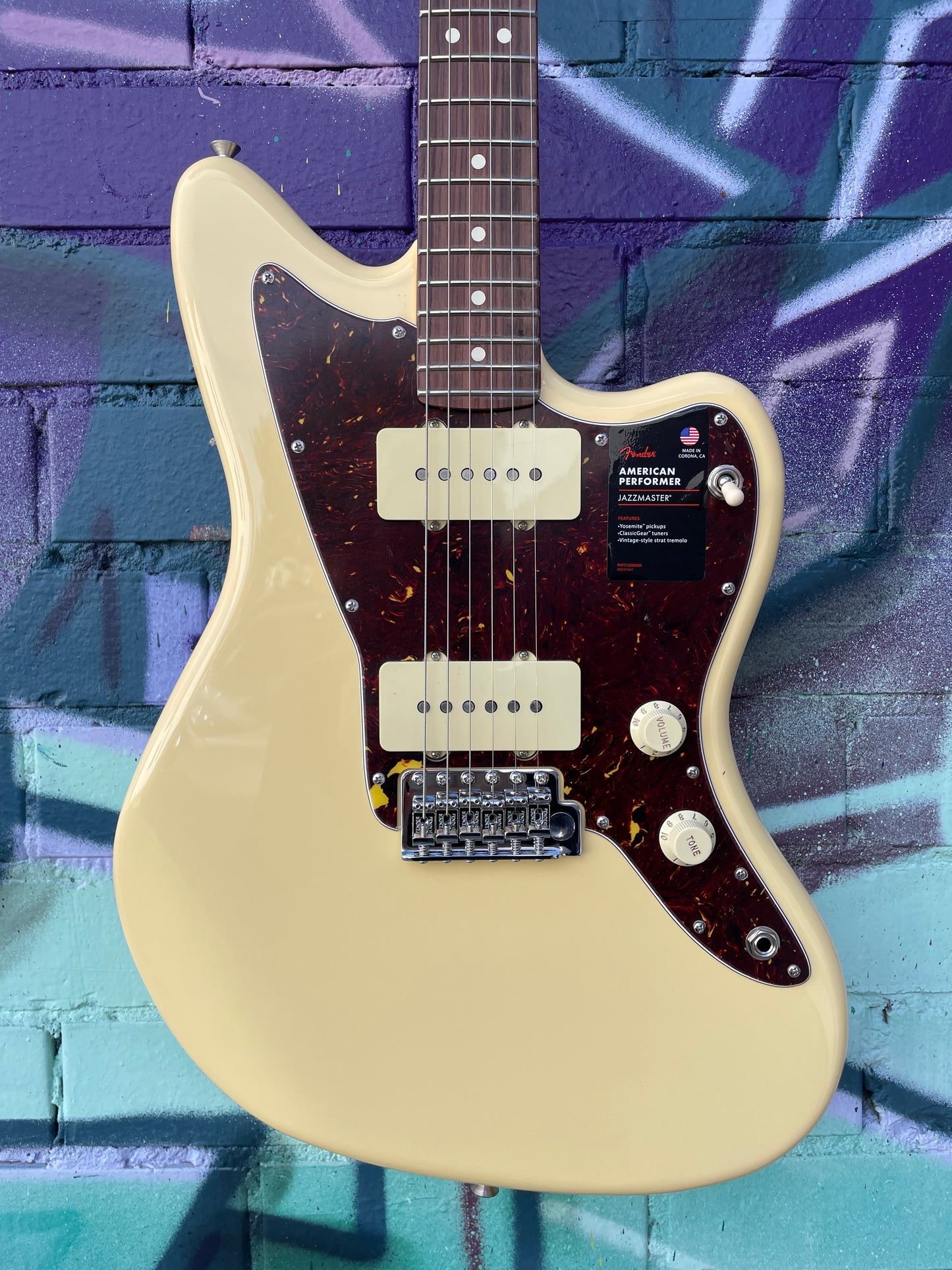 Fender American Performer Jazzmaster Electric Guitar - Vintage White
