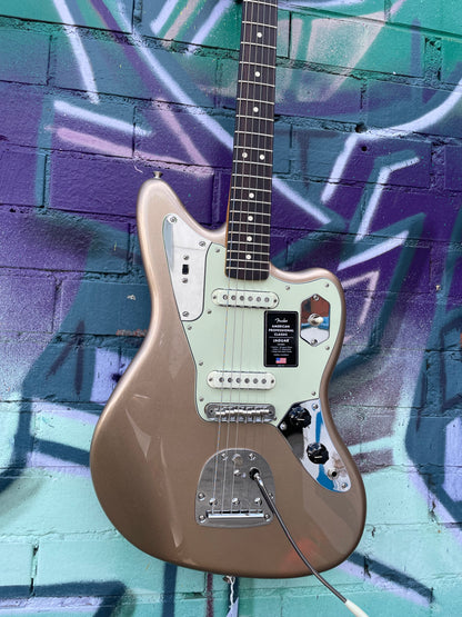 Fender American Professional Classic Jaguar Electric Guitar - Faded Firemist Gold