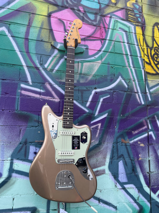 Fender American Professional Classic Jaguar Electric Guitar - Faded Firemist Gold