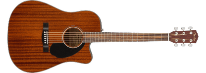 Fender CD-60SCE Dreadnought Electric Acoustic Guitar - All Mahogany
