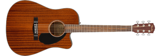 Fender CD 60SCE Dreadnought Electric Acoustic Guitar All Mahogany