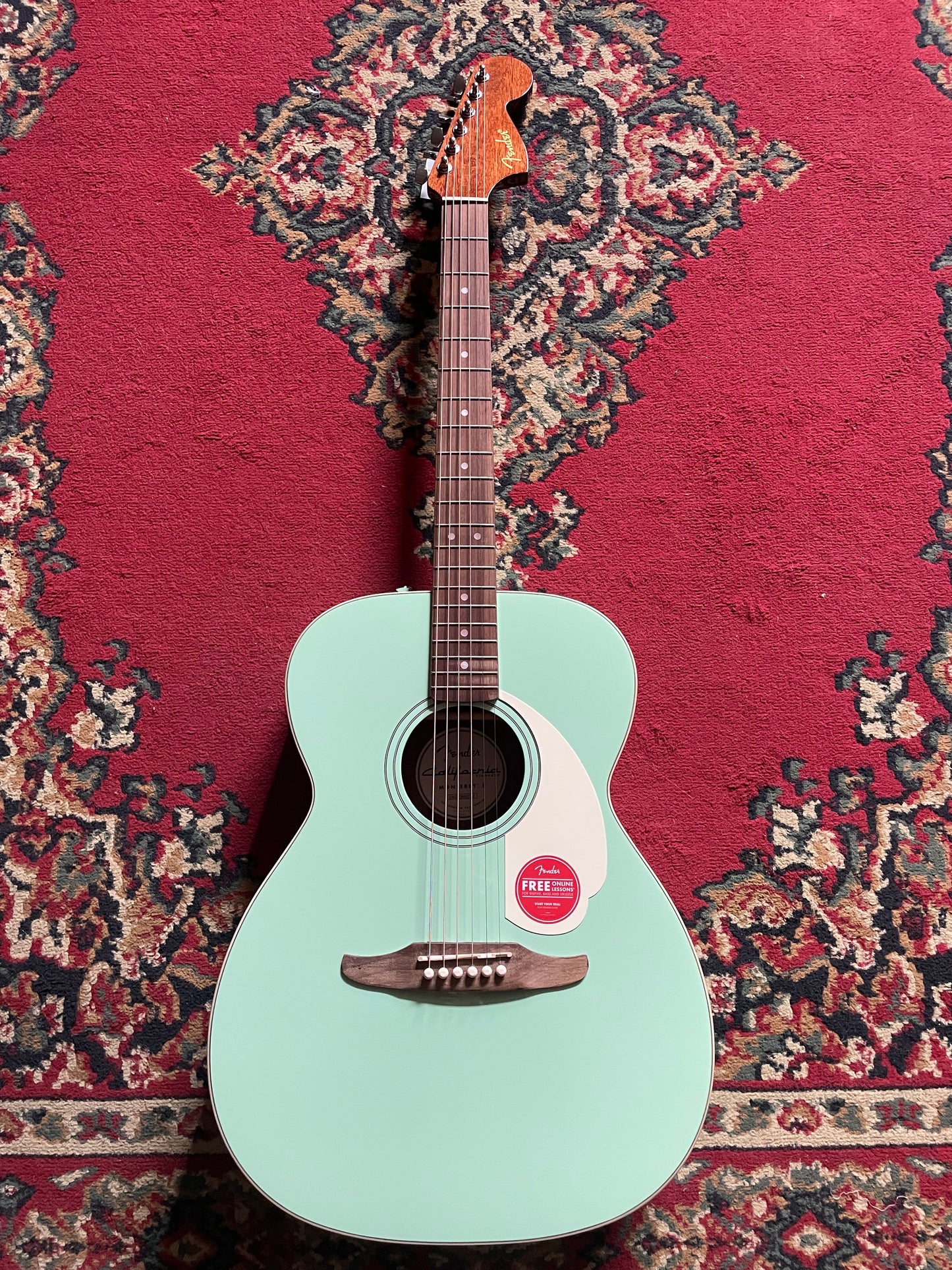 Fender California Standard Monterey E Electric Acoustic Guitar - Surf Green