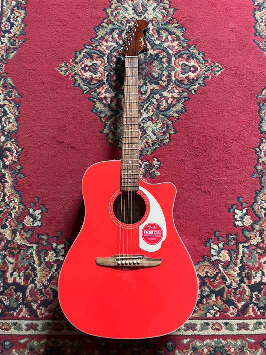 Fender California Standard Redondo CE Electric Acoustic Guitar - Fiesta Red