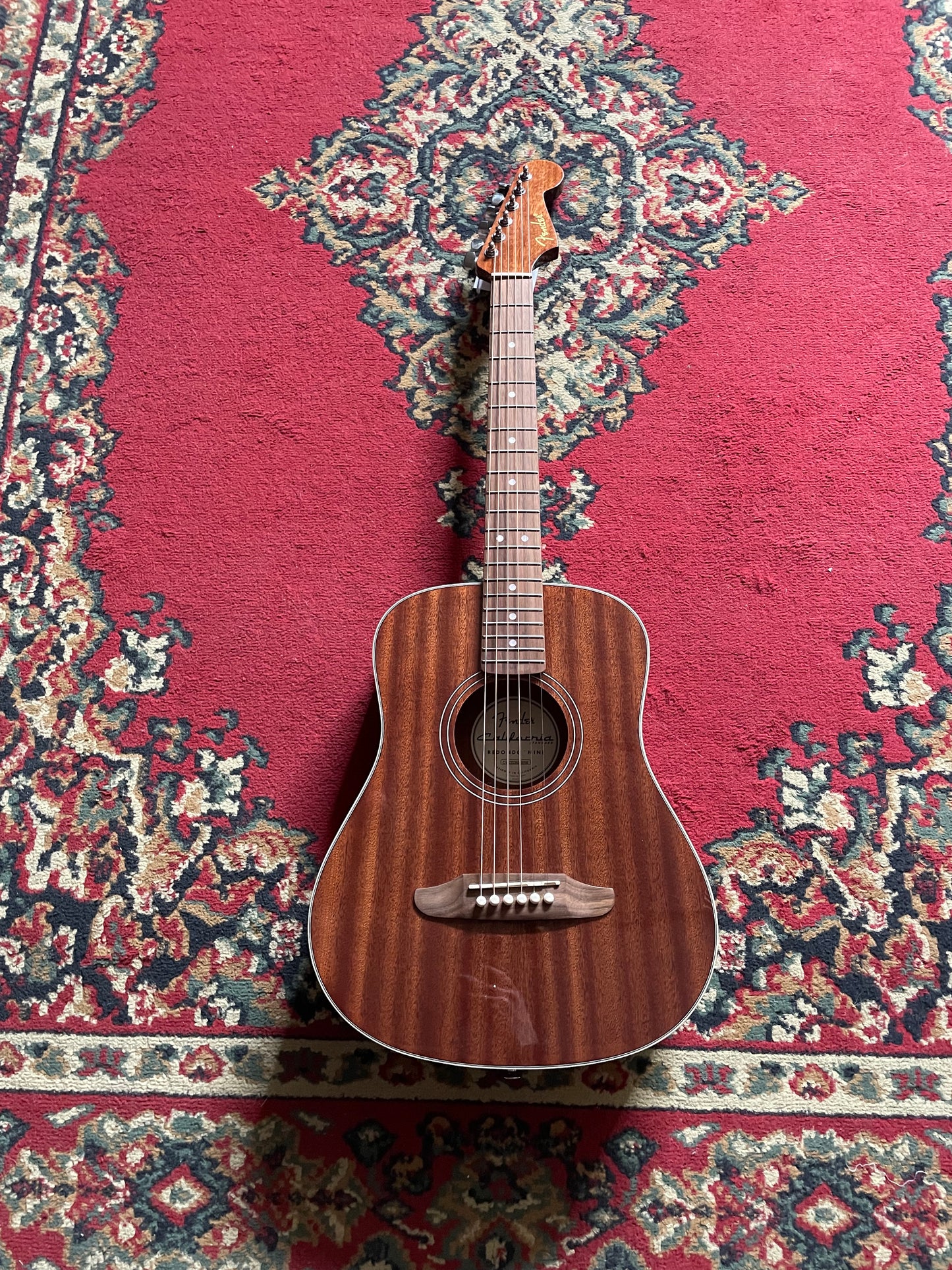 Fender California Standard Redondo Mini Acoustic Guitar with Bag -  Natural Sapele