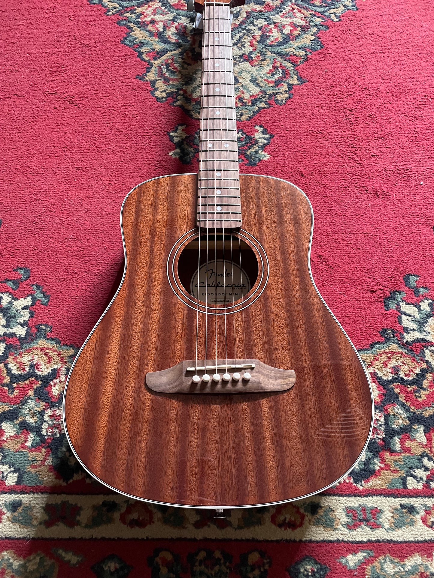 Fender California Standard Redondo Mini Acoustic Guitar with Bag -  Natural Sapele