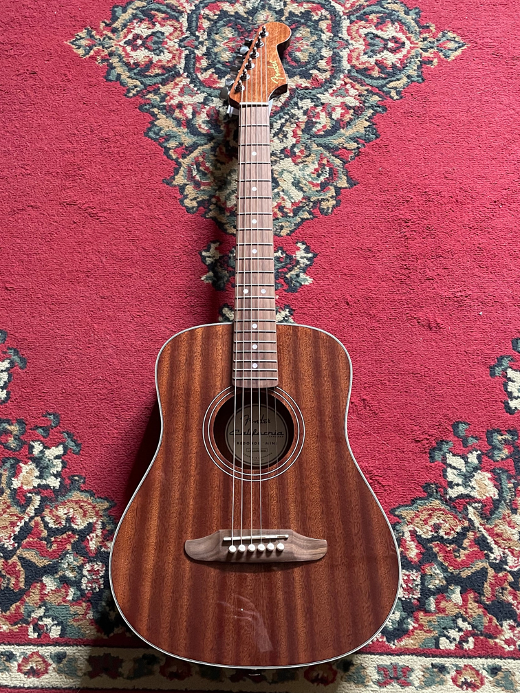 Fender California Standard Redondo Mini Acoustic Guitar with Bag -  Natural Sapele
