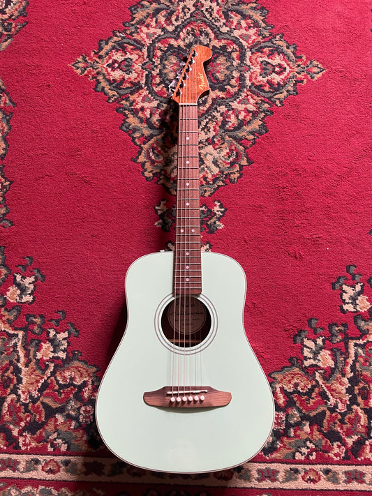 Fender California Standard Redondo Mini Acoustic Guitar with Bag - Surf Green