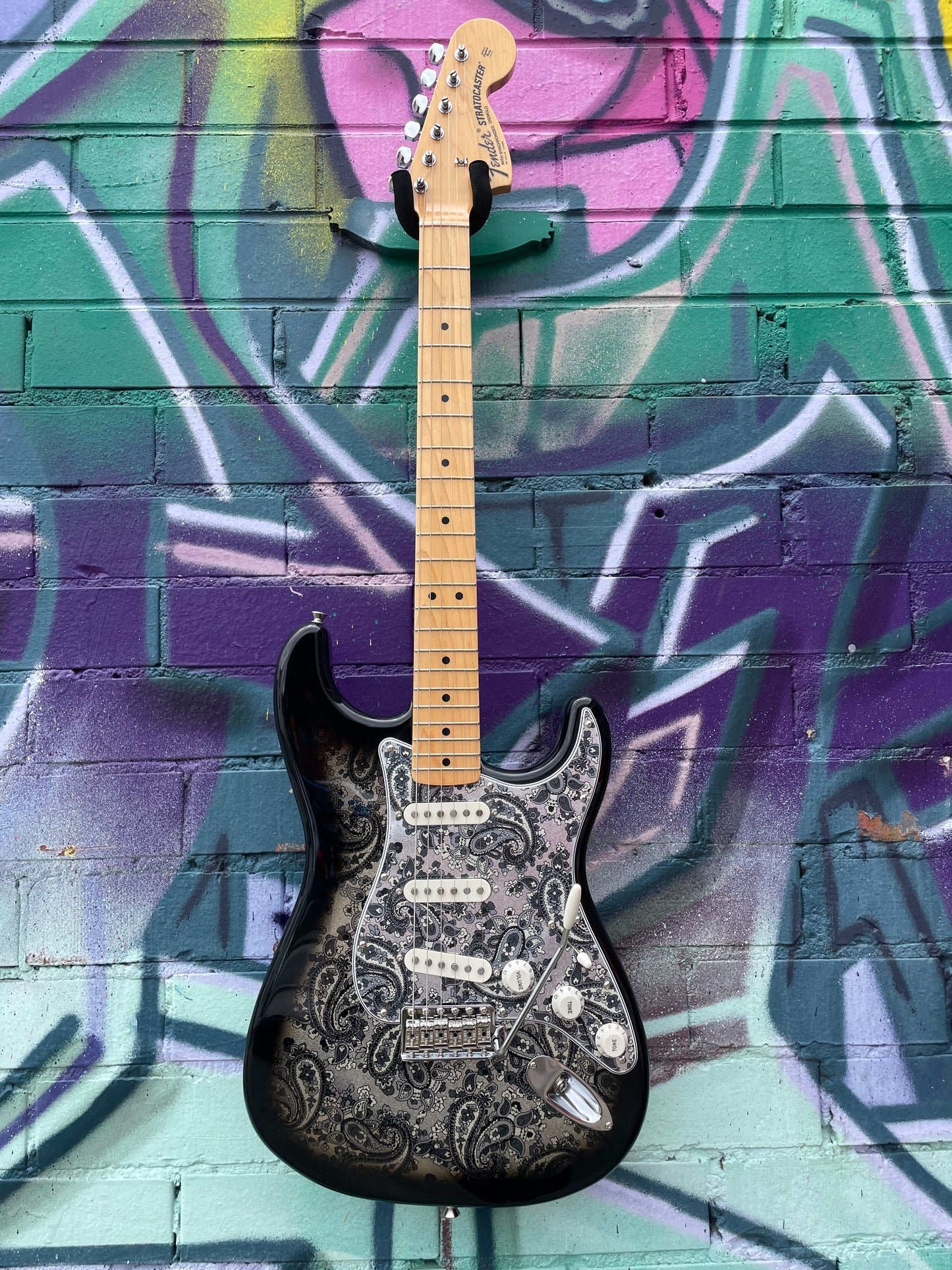 Fender Made in Japan Limited Edition Stratocaster Electric Guitar - Black Paisley