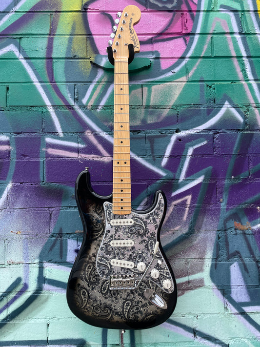Fender Made in Japan Limited Edition Stratocaster Electric Guitar - Black Paisley