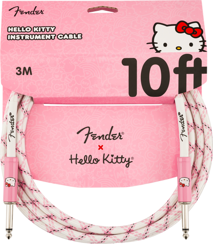 Fender x Hello Kitty White/Pink Woven Cable