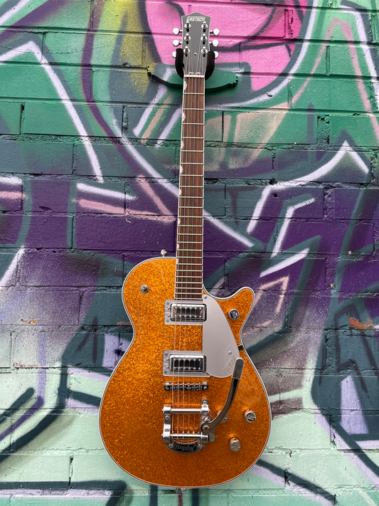Gretsch G5230T Electromatic Sparkle Jet FT Single-Cut Electric Guitar with Bigsby - Gold Sparkle