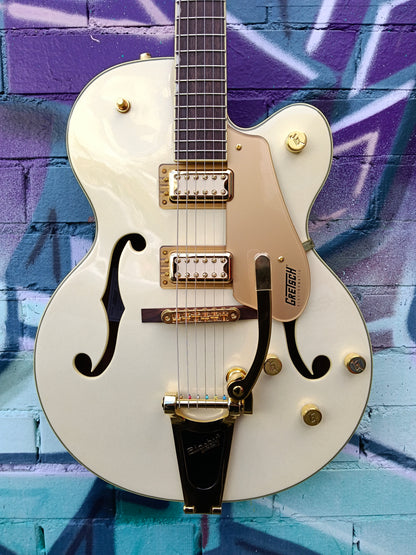 Gretsch G5420TG Electromatic Pristine LTD Hollow Body Single-Cut with Bigsby Electric Guitar - White Gold