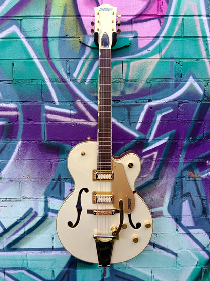 Gretsch G5420TG Electromatic Pristine LTD Hollow Body Single-Cut with Bigsby Electric Guitar - White Gold