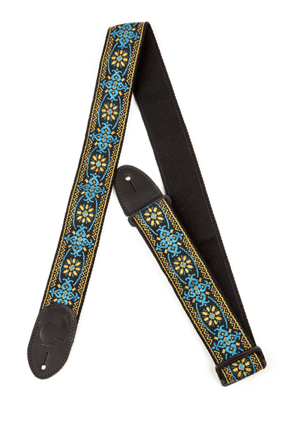 Gretsch "G Brand" Series Strap - Blue/Orange Black Ends