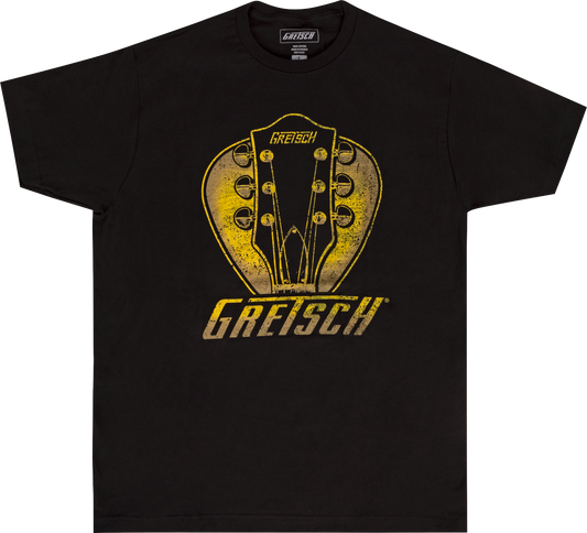 Gretsch Headstock Pick T-Shirt - Black (Large)