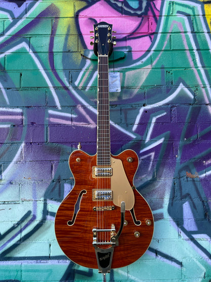 Gretsch Electromatic LTD Flame Okoume Broadkaster Double-Cut Electric Guitar with Bigsby - Roundup Orange