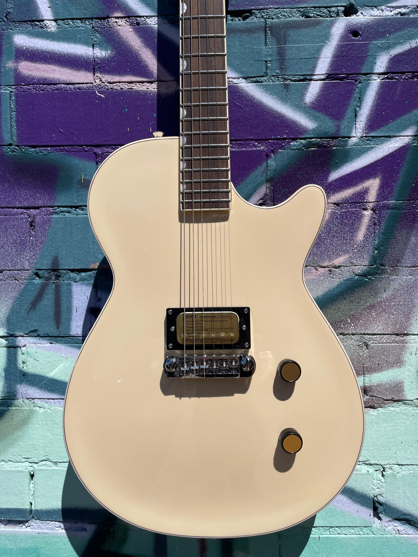 Gretsch Streamliner Jet 1 Pickup Electric Guitar - Vintage White