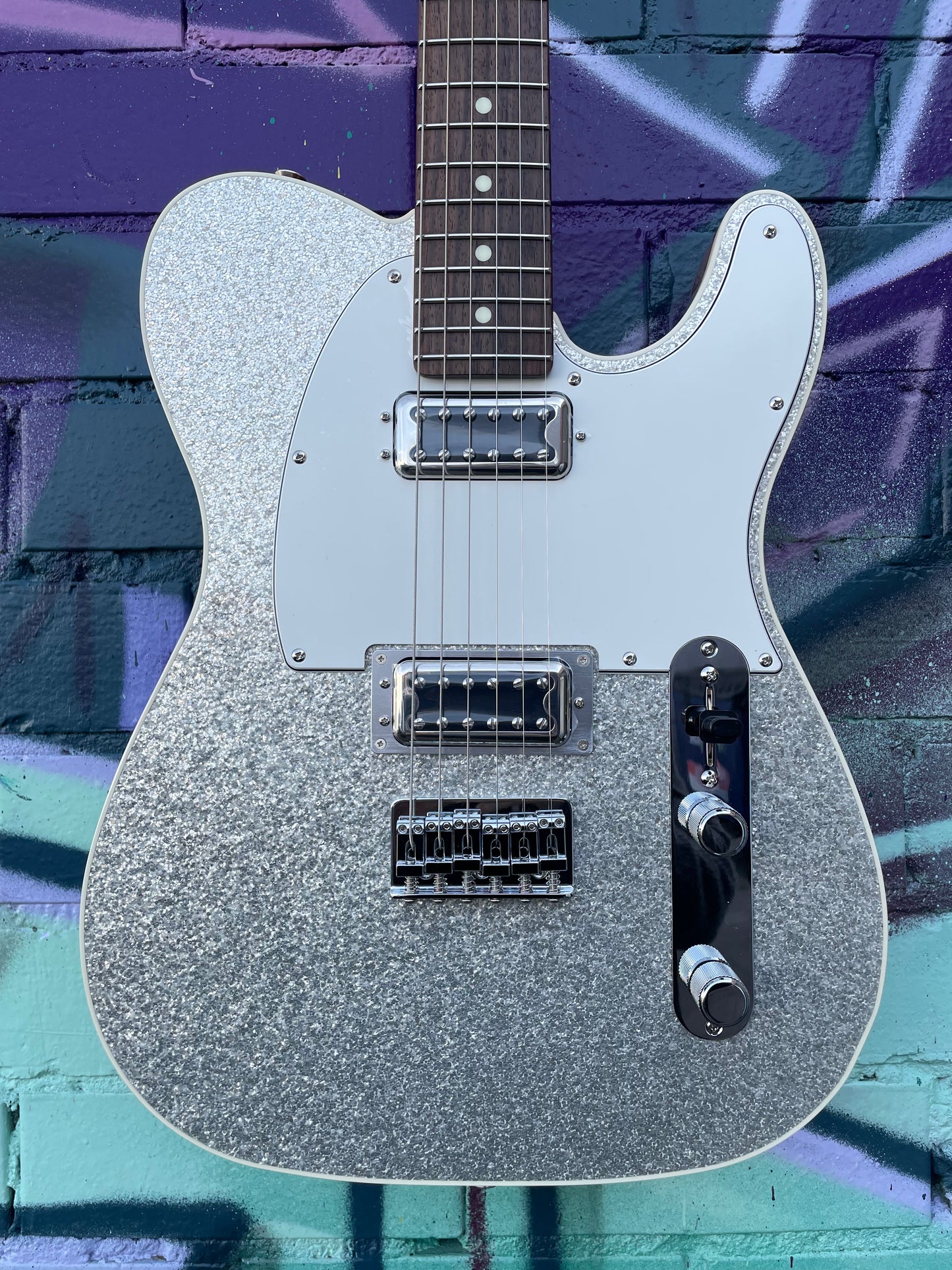 Fender Made in Japan Limited Sparkle Telecaster Electric Guitar - Silver