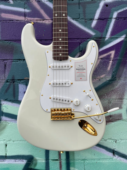 Fender MIJ Traditional 60s Stratocaster Electric Guitar - White Pearl