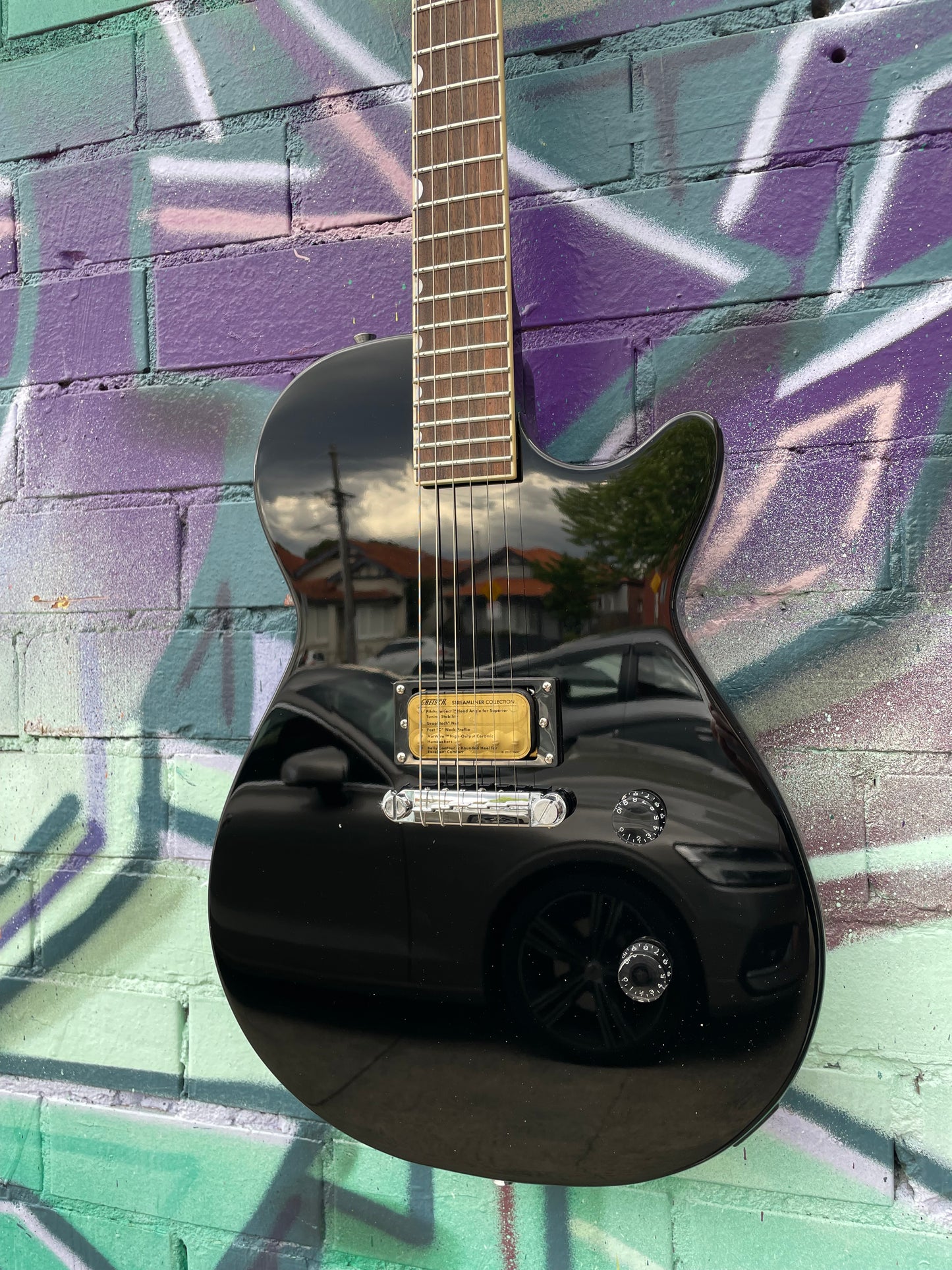 Gretsch Streamliner Jet Club 1 Pickup Electric Guitar - Jet Black