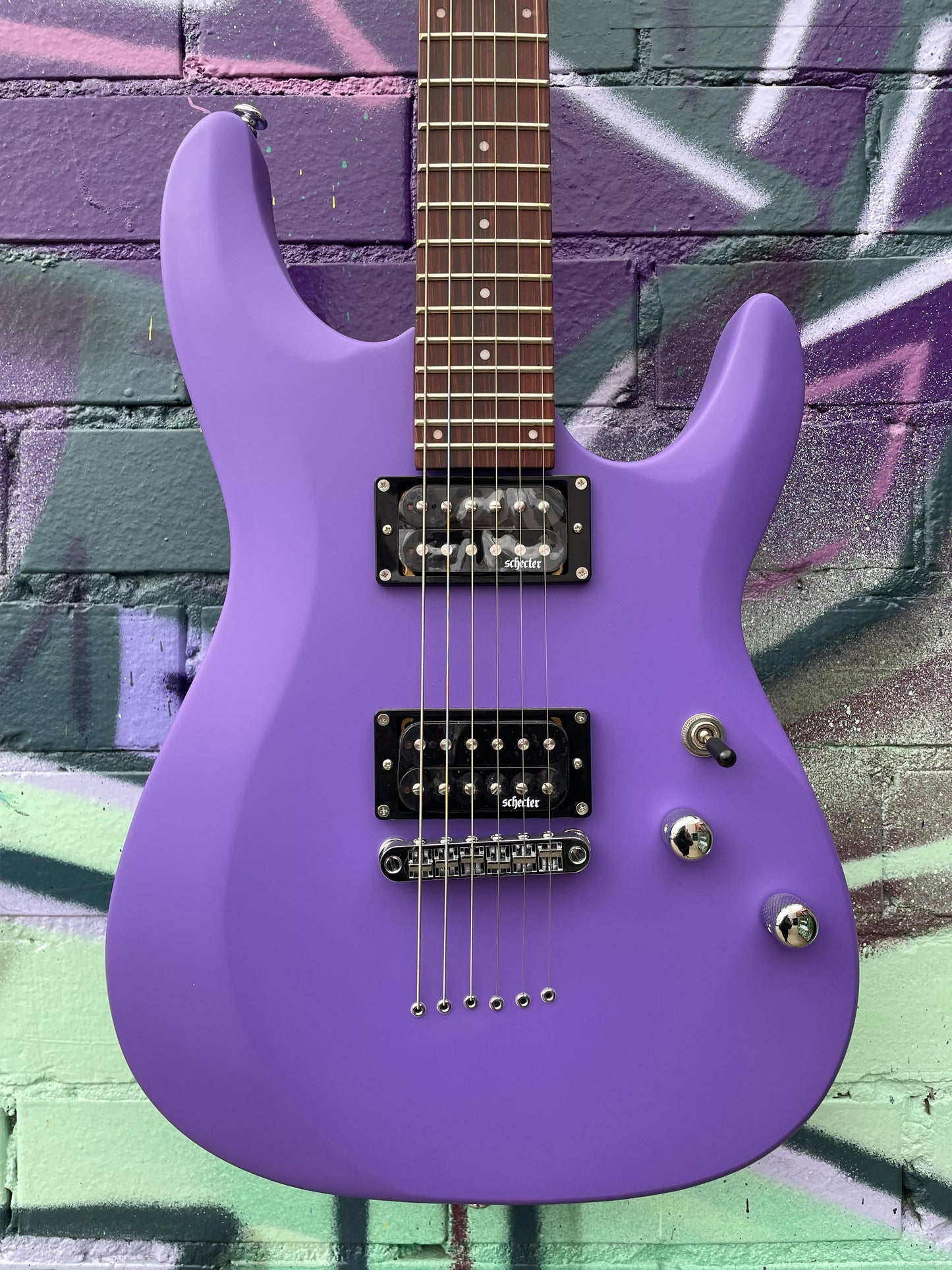 Schecter C-6 Deluxe Electric Guitar - Satin Purple