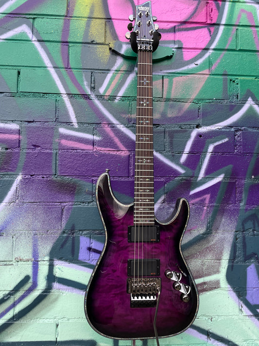 Schecter Hellraiser C1 FR Electric Guitar - Trans Purple Burst